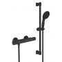 Grohe Precision Start zestaw prysznicowy ścienny termostatyczny czarny 345972431 zdj.1