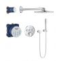 Grohe Grohtherm SmartControl zestaw prysznicowy podtynkowy termostatyczny z deszczownicą chrom 34705000 zdj.1