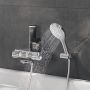 Zestaw Grohe Essence bateria wannowo-prysznicowa ścienna z zestawem prysznicowym chrom (33624001, 22112000, 26574000, 27074000) zdj.20