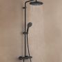 Grohe Vitalio Start System 250 zestaw prysznicowy ścienny termostatyczny z deszczownicą czarny mat 266772431 zdj.11