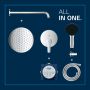 Grohe Start zestaw prysznicowy podtynkowy z deszczownicą chrom 25292000 zdj.10