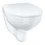 Zestaw Grohe Bau Ceramic Bundle miska WC wisząca bez kołnierza z deską wolnoopadającą biała 39899000 zdj.1