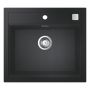 Zestaw Grohe K700 zlewozmywak 56x51 cm czarny granit z baterią kuchenną Concetto stal (31651AP0, 31483DC2) zdj.2