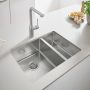 Zestaw Grohe K700 zlewozmywak 59,5x45 cm z baterią kuchenną Oltens Duf stal szlachetna/chrom (31577SD1, 35203100) zdj.5