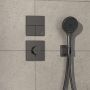 Hansgrohe ShowerSelect Comfort E bateria prysznicowa podtynkowa termostatyczna czarny chrom szczotkowany 15574340 zdj.4