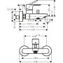 Hansgrohe Rebris S bateria wannowo-prysznicowa ścienna czarny mat 72440670 zdj.2