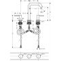 Hansgrohe Tecturis S bateria umywalkowa stojąca 3-otworowa brąz szczotkowany 73330140 zdj.2