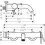 Hansgrohe Tecturis S bateria wannowo-prysznicowa ścienna czarny chrom szczotkowany 73422340 zdj.2