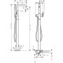 Hansgrohe Tecturis S bateria wannowo-prysznicowa wolnostojąca czarny chrom szczotkowany 73440340 zdj.2