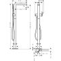 Hansgrohe Tecturis E bateria wannowo-prysznicowa wolnostojąca czarny chrom szczotkowany 73445340 zdj.2