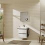 Hansgrohe Xelu Q szafka 58 cm podumywalkowa wisząca biały wysoki połysk/czarny mat 54023670 zdj.4