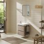 Hansgrohe Xelu Q szafka 58 cm podumywalkowa wisząca naturalny dąb/biały mat 54025700 zdj.3