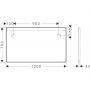 Hansgrohe Xarita Lite Q lustro 120x70 cm prostokątne z oświetleniem czarny mat 54960670 zdj.2
