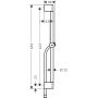 Hansgrohe Unica Pulsify S drążek prysznicowy 65 cm biały mat 24400700 zdj.2