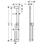 Hansgrohe Unica drążek prysznicowy 65 cm z wężem czarny mat 24404670 zdj.2