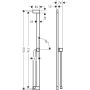 Hansgrohe Unica drążek prysznicowy 90 cm z wężem czarny mat 24405670 zdj.2