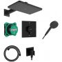 Hansgrohe Raindance Alive Q zestaw prysznicowy podtynkowy termostatyczny z deszczownicą czarny 24620670 zdj.1