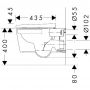 Hansgrohe EluPura Original S zestaw miska z deską wisząca bez kołnierza biały połysk 60207450 zdj.4