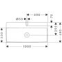 Hansgrohe Xelu Q umywalka 100x48 cm ścienna prostokątna SmartClean biały 61036450 zdj.2