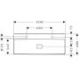 Hansgrohe Xevolos E umywalka 120x48 cm ścienna prostokątna SmartClean biały 61104450 zdj.2