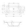 Hoesch Philippe Starck Edition 1 wanna owalna 180x90 cm do zabudowy biała 6020.010010 zdj.2
