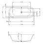 Hoesch Philippe Starck Edition 2 wanna owalna 175x80 cm do zabudowy biała 6135.010 zdj.2