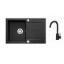 iceBerg San zlewozmywak z baterią czarny/czarny ZZB1411BB zdj.1