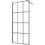 Invena ścianka prysznicowa walk-in 100 cm czarny półmat/szkło ze wzorem AK-32-107 zdj.1