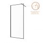 Invena ścianka prysznicowa walk-in 100 cm czarny półmat/szkło przezroczyste AK-32-108 zdj.8