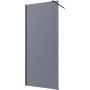 Invena ścianka prysznicowa walk-in 110 cm czarny półmat/szkło grafitowe AK-32-113 zdj.1
