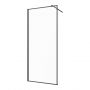 Invena ścianka prysznicowa walk-in 110 cm czarny półmat/szkło przezroczyste AK-32-118 zdj.1