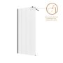 Invena ścianka prysznicowa walk-in 120 cm czarny półmat/szkło ze wzorem AK-32-125 zdj.9