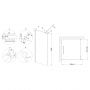 Invena ścianka prysznicowa walk-in 90 cm czarny półmat/szkło przezroczyste AK-32-192 zdj.2
