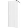 Invena ścianka prysznicowa walk-in 90 cm czarny półmat/szkło ze wzorem AK-32-195 zdj.1