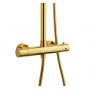 Invena Gold zestaw prysznicowy ścienny termostatyczny z deszczownicą złoty AU-16-009 zdj.4