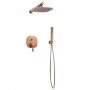Invena Glamour zestaw prysznicowy podtynkowy z deszczownicą miedź BS-02-014 zdj.1