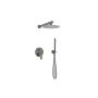 Invena Alonia zestaw prysznicowy podtynkowy z deszczownicą grafitowy BS-70-024 zdj.3