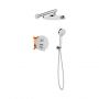 Invena Kalitea zestaw prysznicowy podtynkowy z deszczownicą chrom BS-72-001 zdj.1