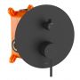 Invena Kalitea zestaw prysznicowy podtynkowy z deszczownicą czarny BS-72-004 zdj.4