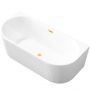 Invena Glamour wanna przyścienna 170x80 cm owalna biała AN-02-19U zdj.10