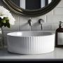 Invena Glamour umywalka 37x37 cm okrągła nablatowa biała CE-63-001 zdj.6