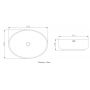 Invena Astri umywalka 55x41 cm nablatowa owalna biała CE-30-001 zdj.2