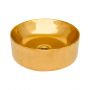 Invena Kos umywalka 42 cm nablatowa okrągła złoty połysk CE-38-009 zdj.4