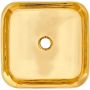 Invena Malaga umywalka 39 cm nablatowa kwadratowa złoty połysk CE-39-009 zdj.3