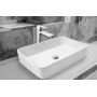 Invena Florina umywalka 51x40 cm nablatowa prostokątna biała CE-40-001 zdj.4