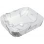 Invena Florina umywalka 51x40 cm nablatowa prostokątna biały/szary mat CE-40-706 zdj.1