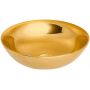 Invena Tinos umywalka 39,5 cm nablatowa okrągła złoty połysk CE-43-009 zdj.1