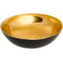 Invena Tinos umywalka 39,5 cm nablatowa okrągła czarny/złoty CE-43-027 zdj.1