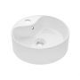 Invena Granada umywalka 47 cm nablatowa okrągła biała CE-45-001 zdj.1