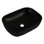 Invena Vitoria umywalka 45,5x32 cm prostokątna nablatowa czarny mat CE-48-005 zdj.1